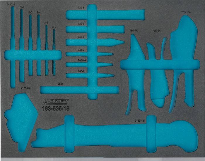 Weichschaumeinlage 163-535L leer f.163-535/18 HAZET