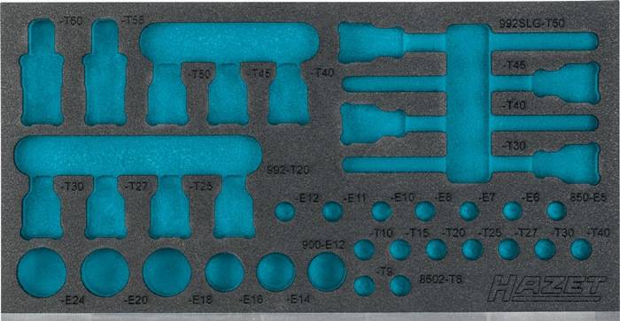 Weichschaumeinlage 163-587L leer Gr.1/3 (342x172 mm) f.163-587/35 HAZET