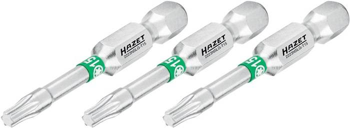Bit 2223NSLG-T15/3 3 St.T15 1/4 Zoll Innen TORX® lang HAZET