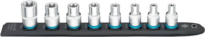 Steckschlüsseleinsatz-Satz 900E-SR/8 8-tlg.Außen TORX® Pro Antr.12,5mm HAZET
