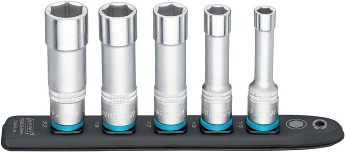 Steckschlüsseleinsatz-Satz 900LG-SR/5 5-tlg.Außen-Sechskant Antr.12,5mm HAZET