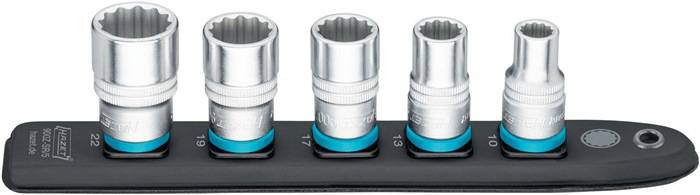 Steckschlüsseleinsatz-Satz 900Z-SR/5 5-tlg.Außen-Doppel-Sechskant A.12,5mm HAZET