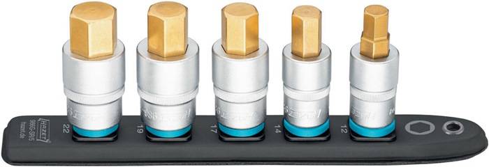 Steckschlüsseleinsatz-Satz 986G-SR/5 5-tlg.Innen-Sechskant Pro Antr.12,5mm HAZET