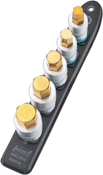 Steckschlüsseleinsatz-Satz 986G-SR/5 5-tlg.Innen-Sechskant Pro Antr.12,5mm HAZET