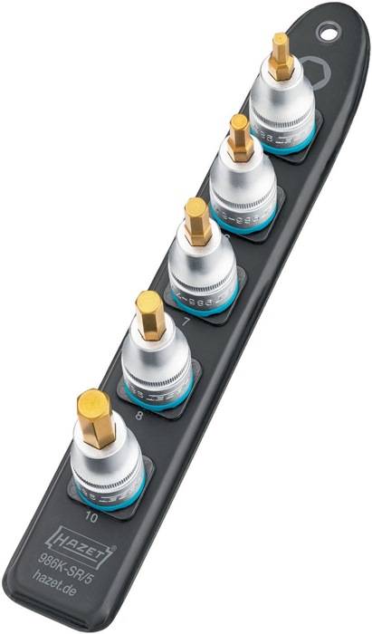 Steckschlüsseleinsatz-Satz 986K-SR/5 5-tlg.Innen-Sechskant Pro Antr.12,5mm HAZET