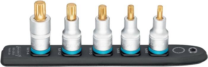 Steckschlüsseleinsatz-Satz 990-SR/5 5-tlg.Innen Vielzahn XZN Antr.12,5mm HAZET