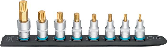 Steckschlüsseleinsatz-Satz 990-SR/8 8-tlg.Innen Vielzahn XZN Antr.12,5mm HAZET