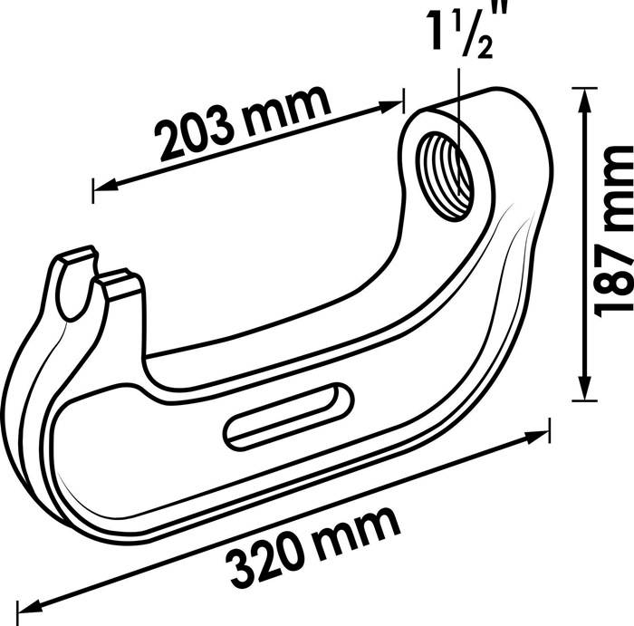 Pressbügel V2858N max.Belastung 18t z.Wechsel v.Traggelenken u.Buchsen VIGOR