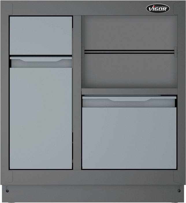 Unterschrank V6000-035XL H953xB861xT500mm RAL 9005/RAL 7005 VIGOR