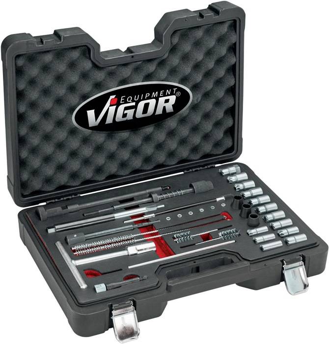 Injektorschacht-Reinigungs-Satz V4941N 23-tlg.VIGOR