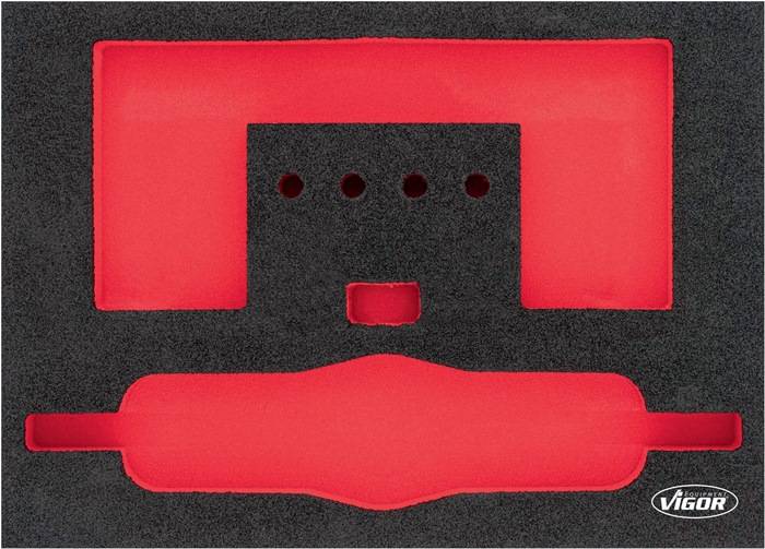 Weichschaumeinlage V7154-L leer Gr.1/2+ (282 x 393 x 35 mm) VIGOR