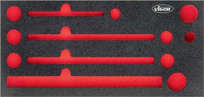 Weichschaumeinlage V7723-L leer Gr.S (188 x 393 x 35 mm) VIGOR