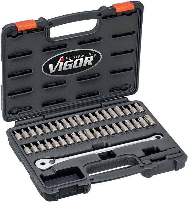 Bitsortiment V7784 40-tlg.Bits/Ratschenschlüssel VIGOR