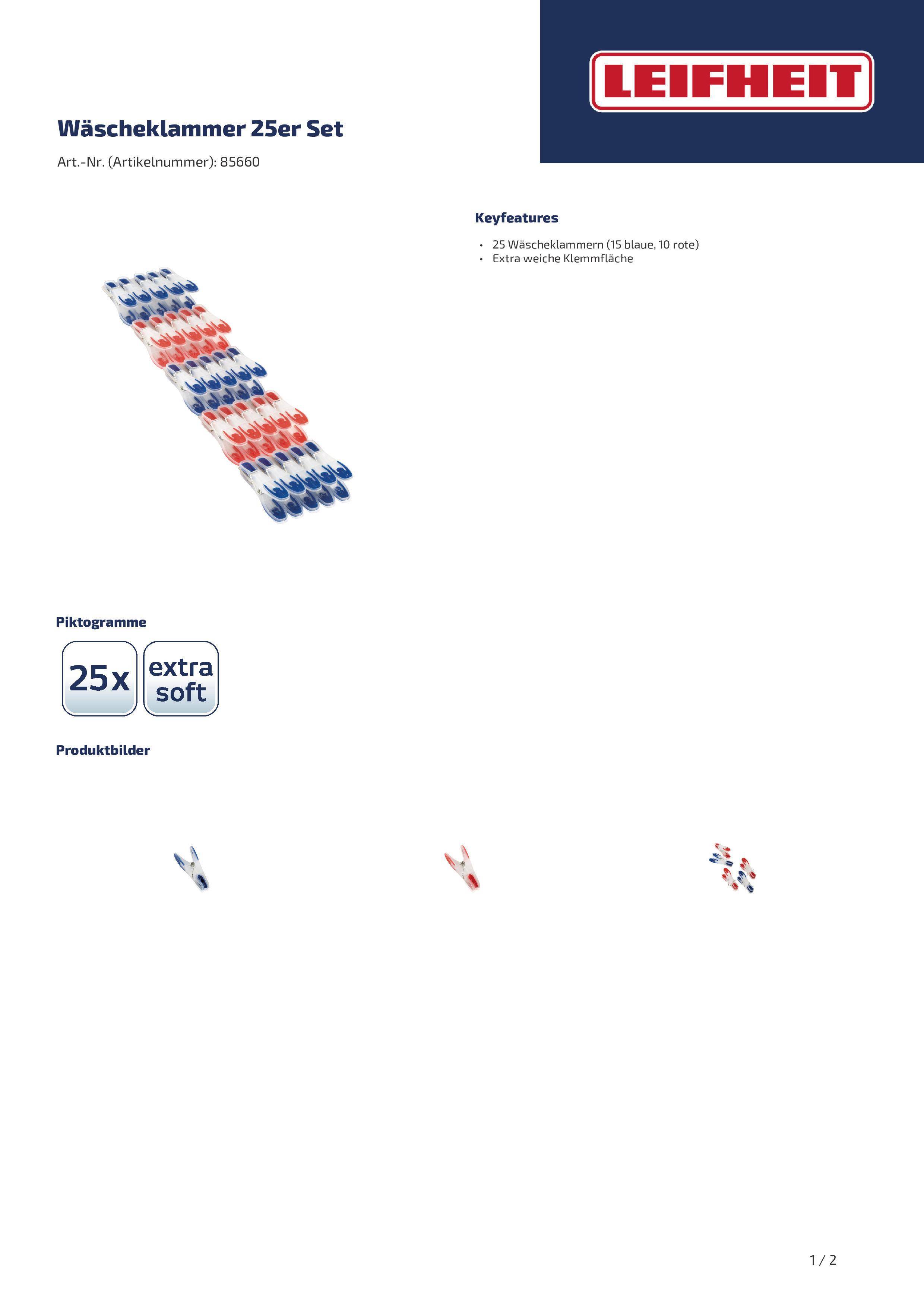 LEIFHEIT Wäscheklammer 25er Set