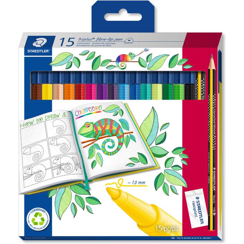 STAEDTLER Fasermaler triplus color, 15er Promopack