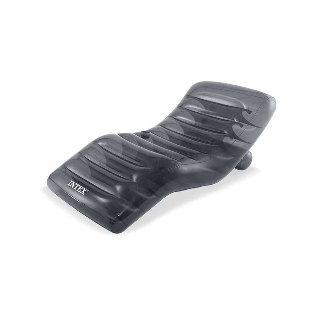 INTEX 56875EU - Lounge - Cool grey (grau, 191x99cm) mit Getränkehalter Poolsessel aufblasbar Poolsitz