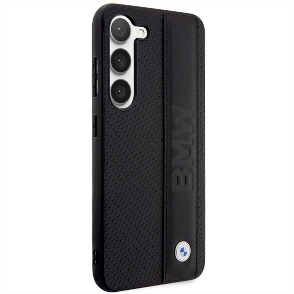 BMW Hardcase Hülle Case Textured & Stripe für Samsung Galaxy S23 Black