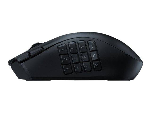 Razer Naga V2 HyperSpeed - Maus - ergonomisch - Für Rechtshänder - optisch - 21 Tasten - kabellos - Bluetooth, 2.4 GHz -