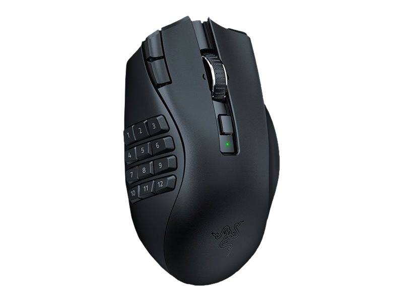 Razer Naga V2 HyperSpeed - Maus - ergonomisch - Für Rechtshänder - optisch - 21 Tasten - kabellos - Bluetooth, 2.4 GHz -