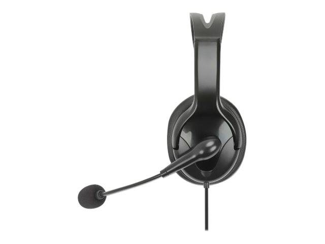 Manhattan Mono Over-Ear Headset (USB), Reversible Microphone Boom (padded)
