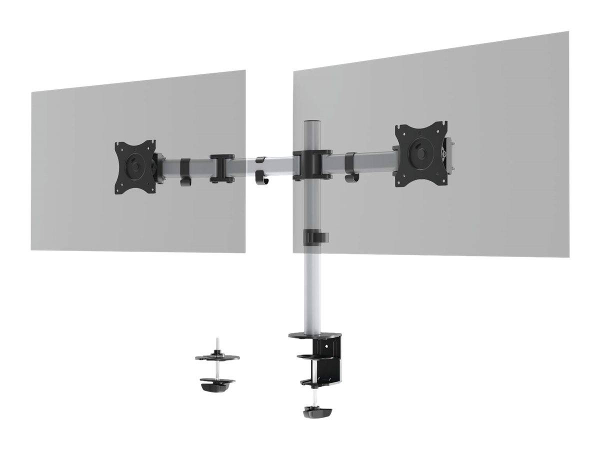 DURABLE SELECT - Befestigungskit (Gelenkarm, Klammer, Spalte, Schraubmontage) - für 2 LCD-Displays - Kunststoff, Alumini