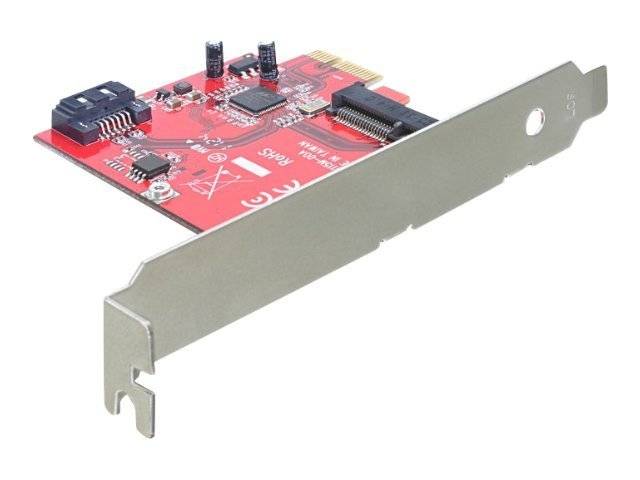 PCI Expr Card Delock 1x SATA III + 1x mSATA int +LowProfi