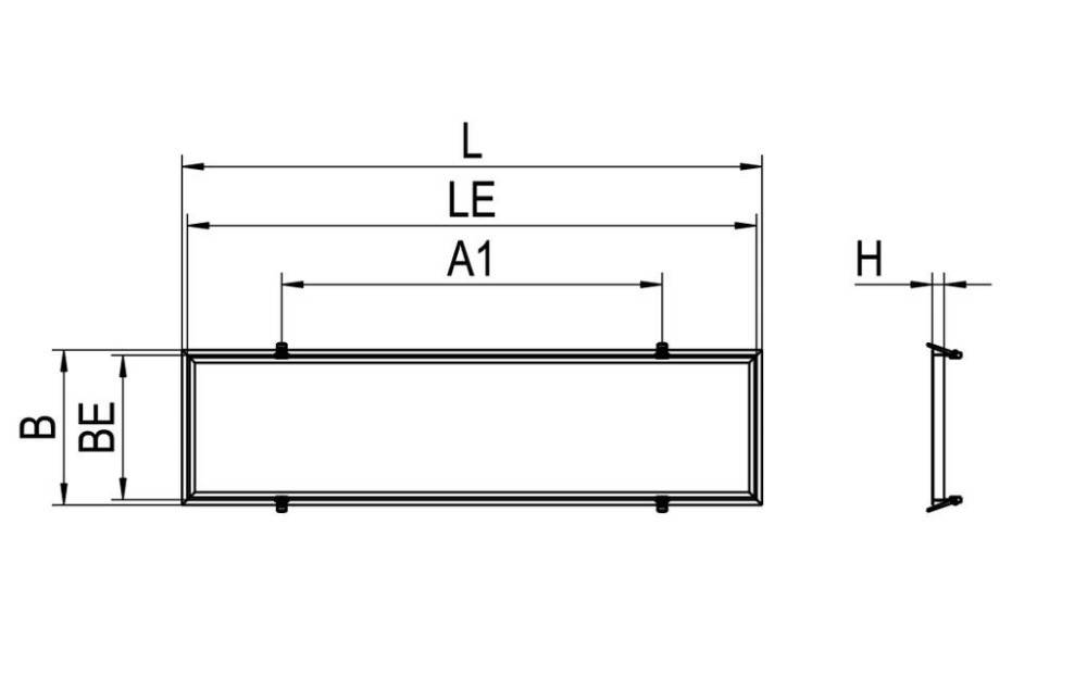 Ridi-Leuchten Einbaurahmen ZBS-ER FPL3-EE 1545