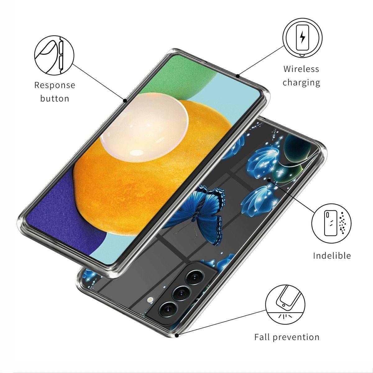 Für Samsung Galaxy S23 Plus Silikon Handy Tasche Etuis TPU Muster Muster 9 Schutz Hülle Cover