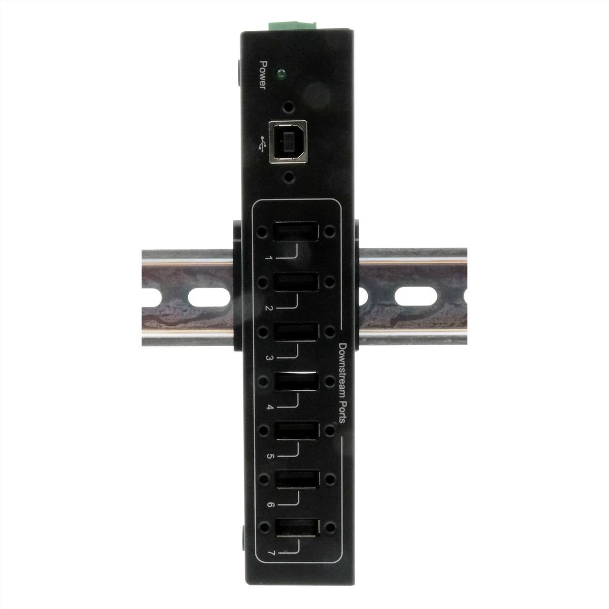 EXSYS EX-11217HMVS 7 Port USB 2.0 Metall HUB mit Netzteil 5V/2A Genesys Chipset