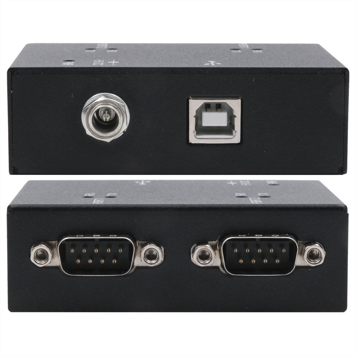 EXSYS EX-13072HM USB 2.0 zu 2 x Seriell RS-232 Ports Metallgehäuse FTDI Chip-Set