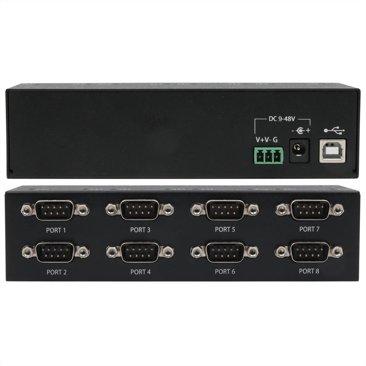 EXSYS EX-13078HM USB 2.0 zu 8 x Seriell RS-232 Ports Metallgehäuse FTDI Chip-Set