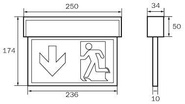 RP-Technik LED-Rettungszeichenleuchte KSC013SC