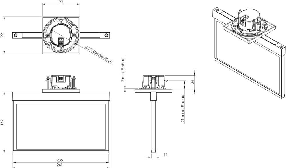 RP-Technik LED-Rettungszeichenleuchte AME009ML-AZ
