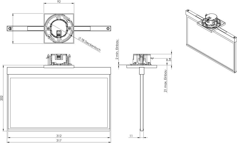 RP-Technik LED-Rettungszeichenleuchte AXE009ML-E