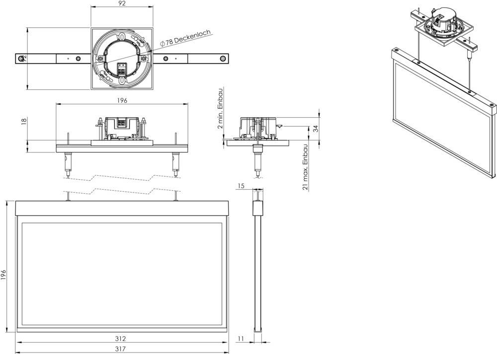 RP-Technik LED-Rettungszeichenleuchte AXEC401SC-E