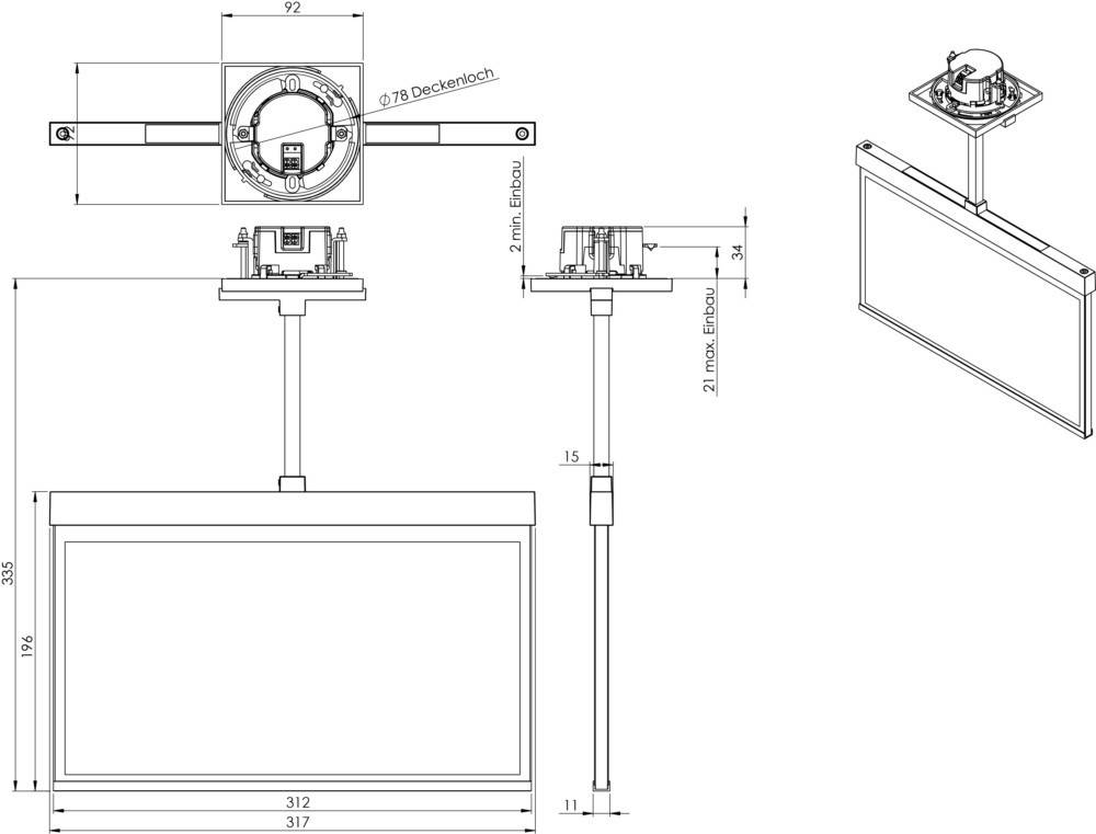 RP-Technik LED-Rettungszeichenleuchte AXEP403SC