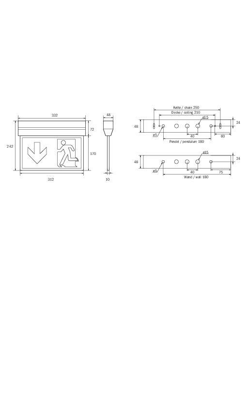 RP-Technik Rettungszeichenleuchte KXU013WL