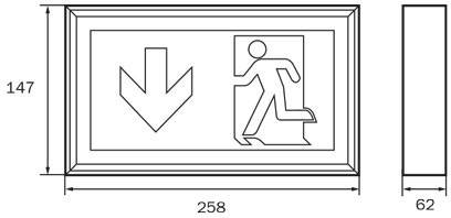 RP-Technik LED-Rettungszeichenleuchte LMW413SC