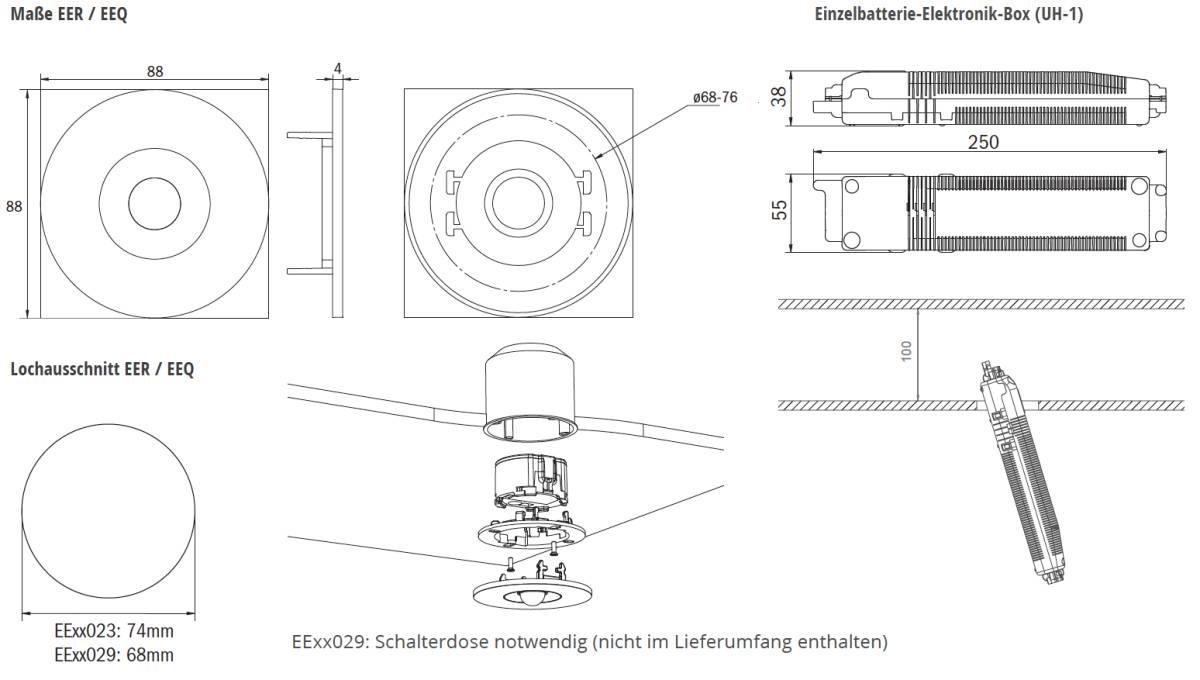 RP-Technik LED-Sicherheitsleuchte EEQL029ML-AZ