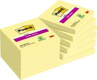 3M - Post-it Super Sticky 654-12SSCY - Notizen - 76 x 76 mm - 1080 Blatt (12 x 90)