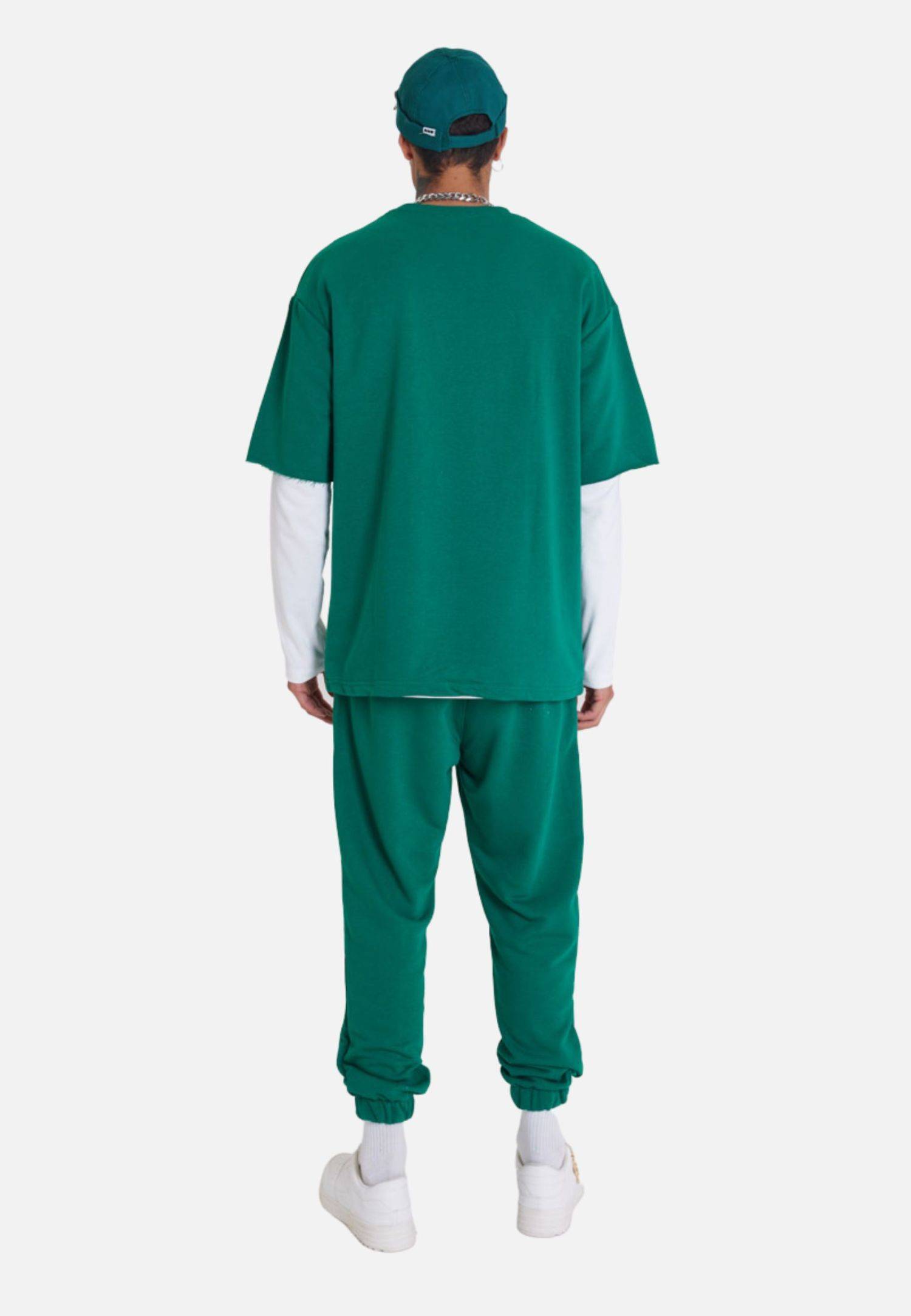 Set T-Shirt Jogger Jogginganzug Unisex XL Grün