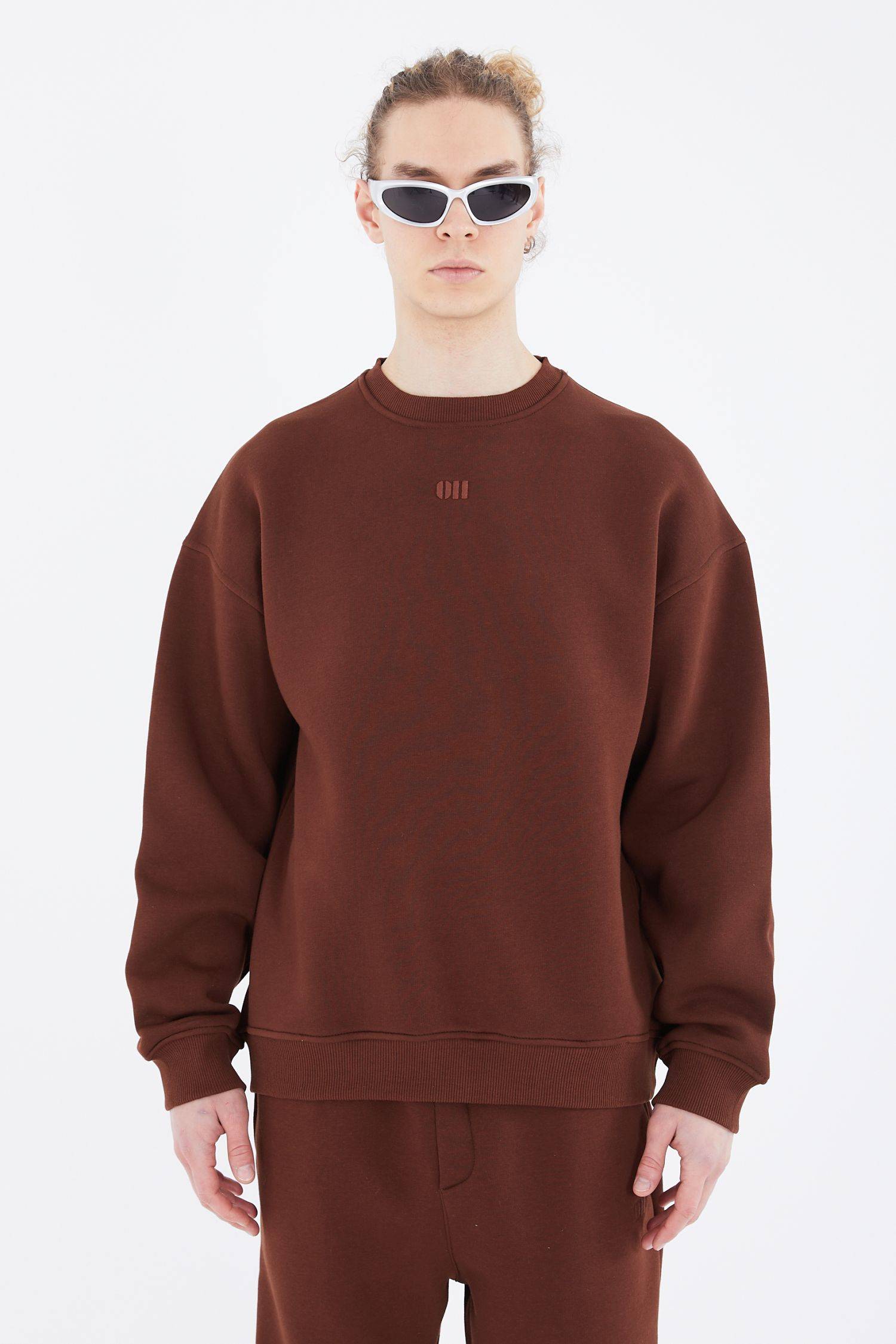 Basic Sweatshirt Oversize Fit Pullover Unisex S Braun