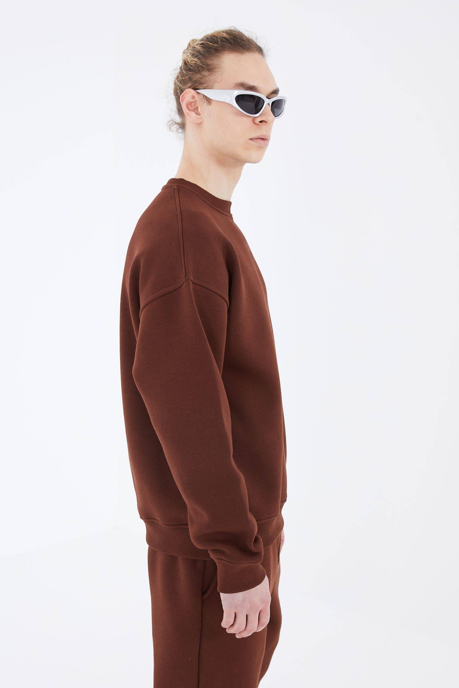 Basic Sweatshirt Oversize Fit Pullover Unisex S Braun