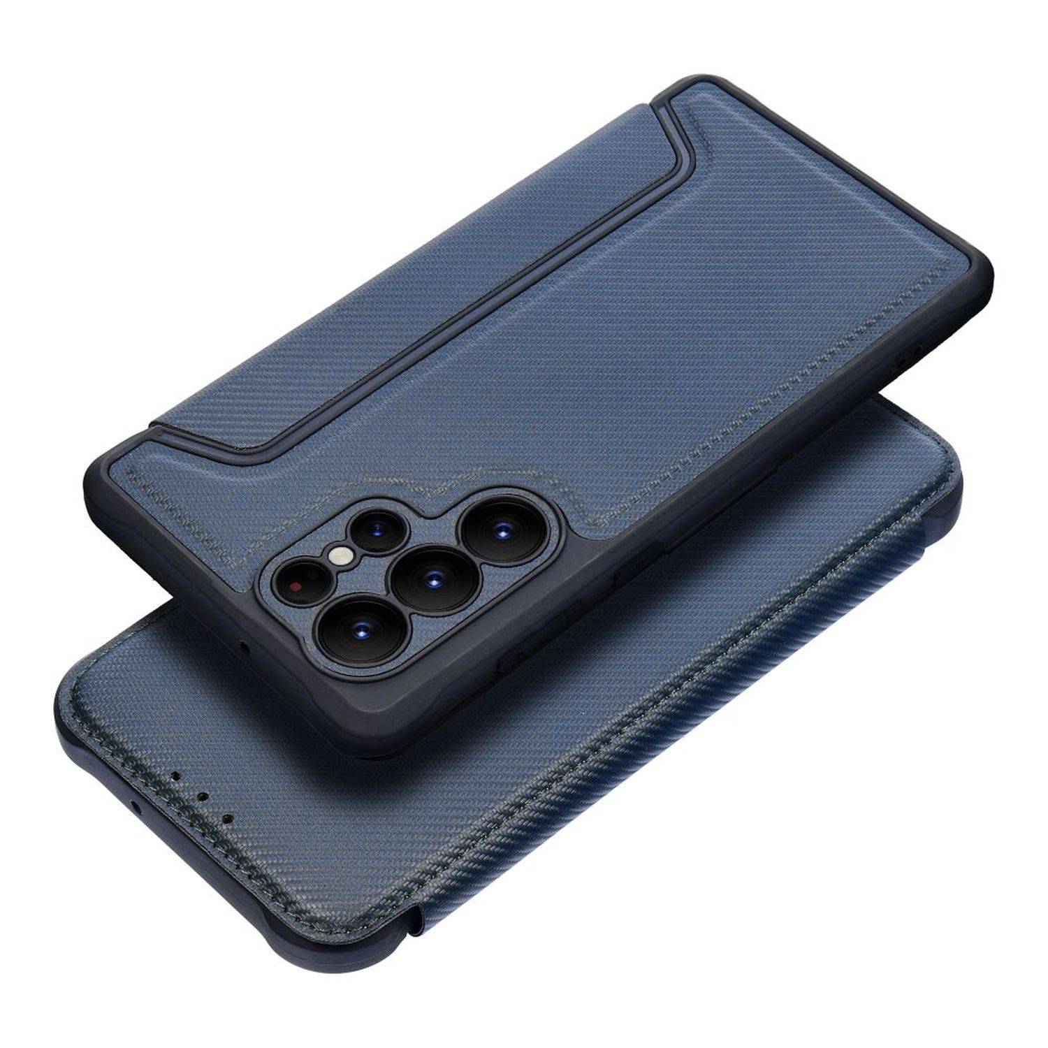 Hülle "Razor" Magnet Carbon-Cover Kameraschutz kompatibel mit Samsung Galaxy S23 (S911B) Blau