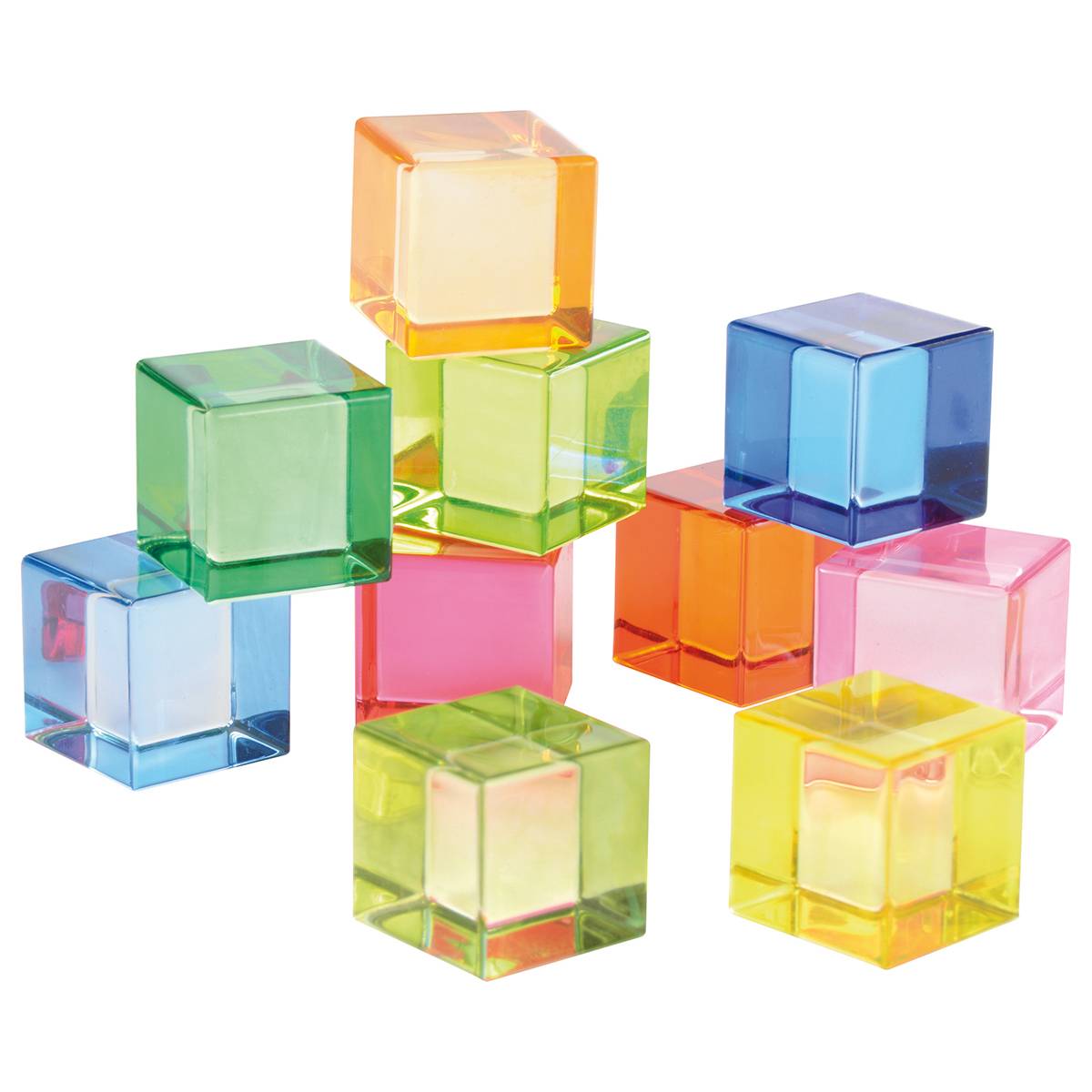 EDUPLAY 120771 Acryl Steine 10er Set (Farbe zufällig, 1 Stück)