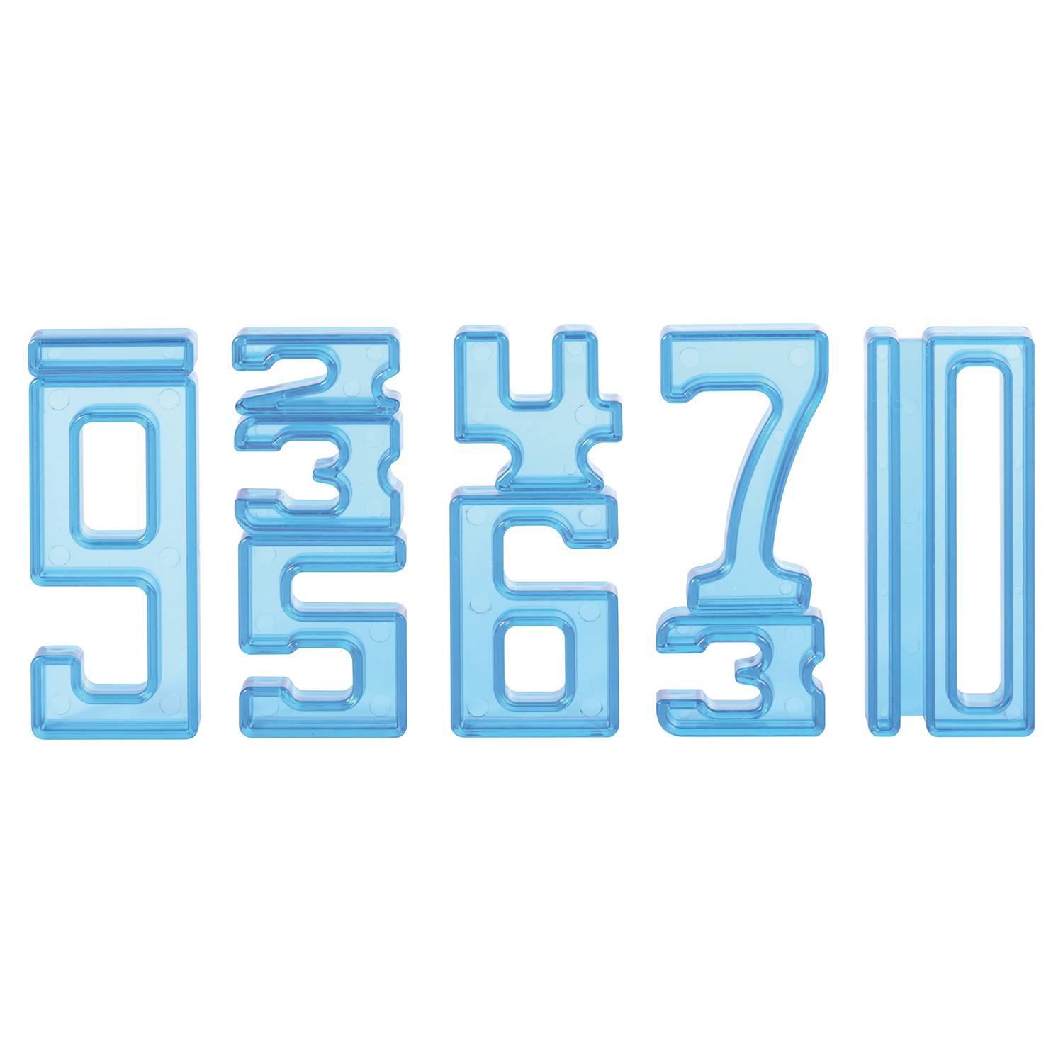 EDUPLAY 120779 Zahlen-Bausteine transluzent 140er Set