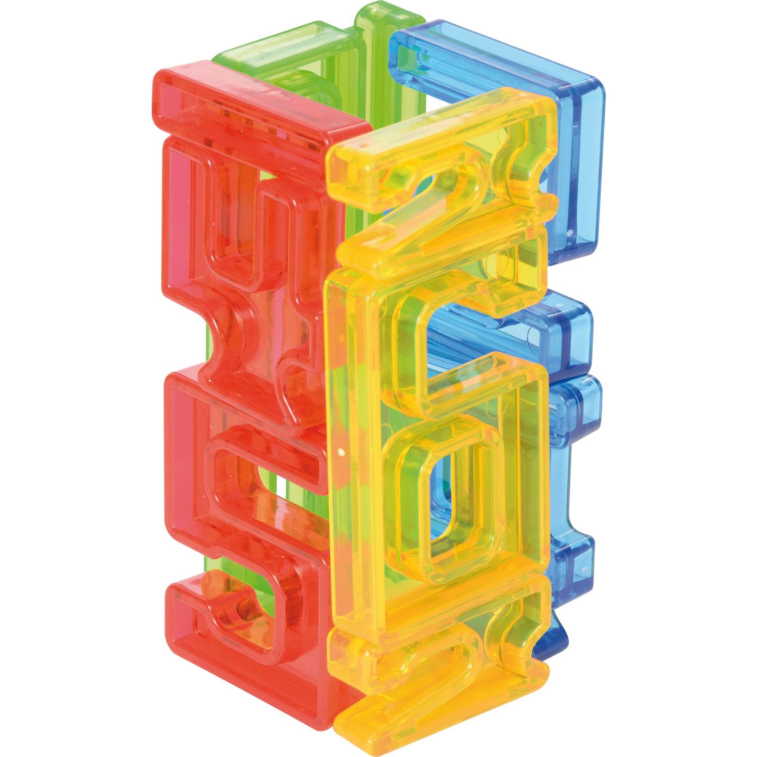 EDUPLAY 120779 Zahlen-Bausteine transluzent 140er Set