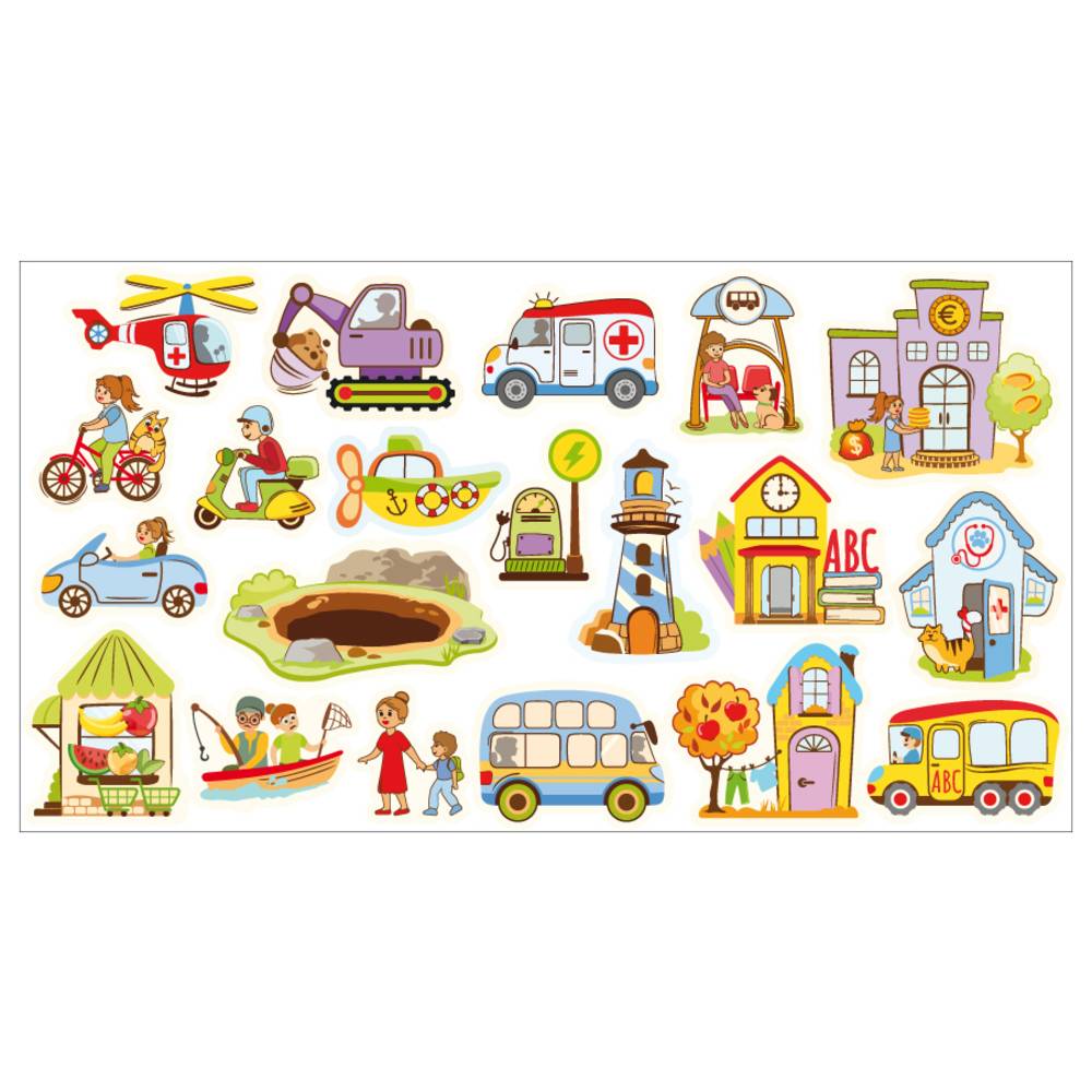 EDUPLAY 120799 Figuren für Mega-Magnettafel Stadt