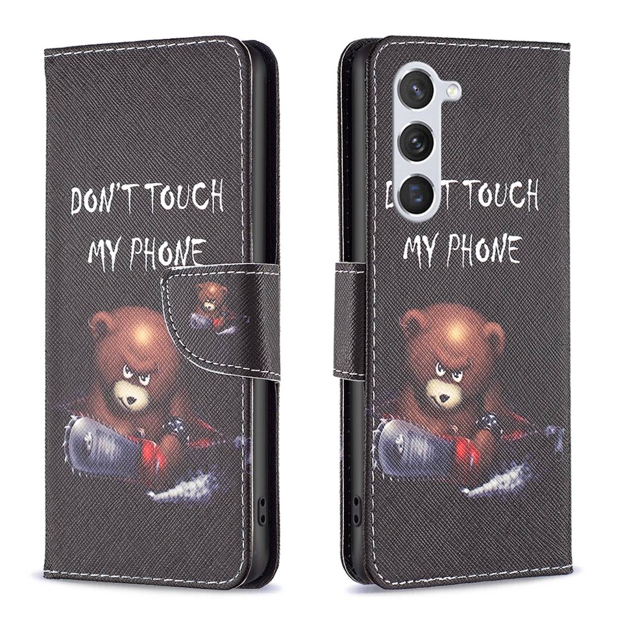 Für Samsung Galaxy S23 5G Kunstleder Handy Tasche Book Motiv 1 Schutz Hülle Case Cover Etui Neu