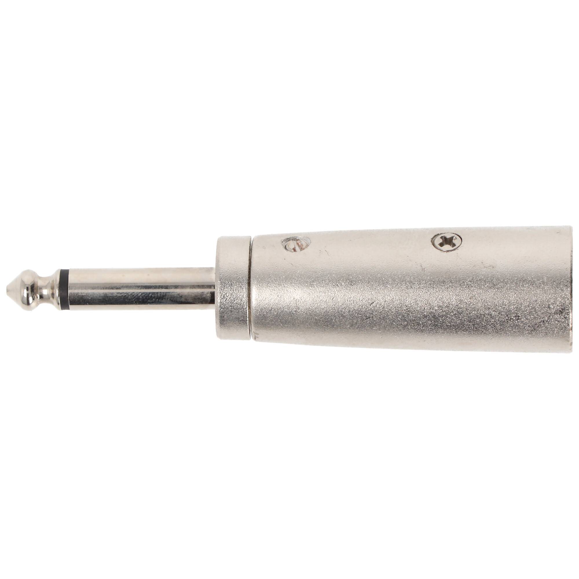 Goobay XLR-Adapter, AUX-Klinke 6,35 mm, Mono-Stecker zu XLR-Stecker - 1x XLR-Stecker (3-polig) > 1x 6,35-mm-Klinkensteck